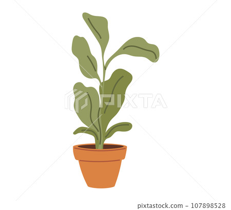 Flower pot. Vector illustration. The blossoming cherry trees signal arrival spring The blooming flowers in backyard attract butterflies and bees The bloomy meadows are sight to behold during spring 107898528