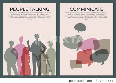 People talking. Vector illustration. Open and honest communication is essential for fostering healthy human relationships People use their words to express themselves and convey their thoughts 107898535