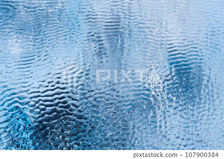 Iceland. Ice as a background. Vatnajokull National Park. Inside view of the ice cave. 107900384