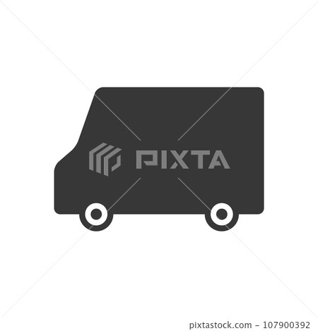簡單的小型貨車型汽車圖標-汽車、交付和運輸的圖像材料 簡單的小型貨車型汽車圖標-汽車、交付和運輸的圖像材料 107900392