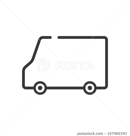 簡單的小型貨車型汽車圖標-汽車、交付和運輸的圖像材料 簡單的小型貨車型汽車圖標-汽車、交付和運輸的圖像材料 107900393
