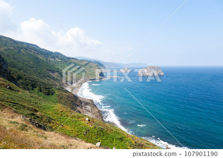 Gulf of Biscay cliffs landscape, Spain 107901190