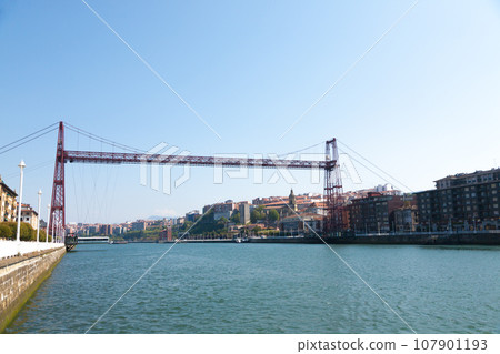 Vizcaya bridge between Portugalete and Las Arenas, Spain 107901193