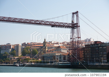 Vizcaya bridge between Portugalete and Las Arenas, Spain Vizcaya bridge between Portugalete and Las Arenas, Spain 107901194