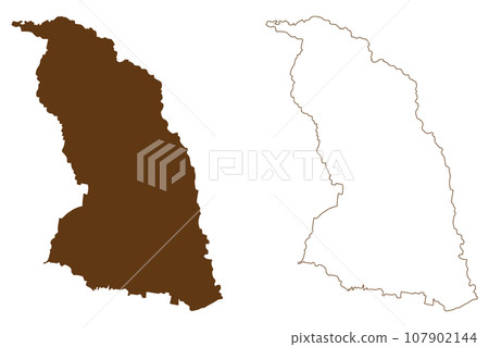 Inverell Shire (Commonwealth of Australia, New South Wales, NSW) map vector illustration, scribble sketch Inverell map 107902144