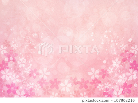 Cherry blossom watercolor background Spring Japanese style celebration frame Cherry blossom watercolor background Spring Japanese style celebration frame 107902216