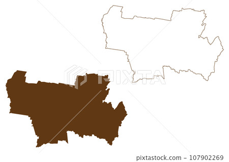 Weddin Shire (Commonwealth of Australia, New South Wales, NSW) map vector illustration, scribble sketch Weddin map 107902269
