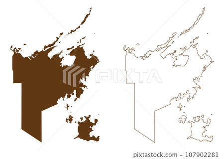 East Arnhem Region (Commonwealth of Australia, Northern Territory, NT) map vector illustration, scribble sketch map East Arnhem Region (Commonwealth of Australia, Northern Territory, NT) map vector illustration, scribble sketch map 107902281