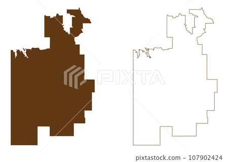 Victoria Daly Region (Commonwealth of Australia, Northern Territory, NT) map vector illustration, scribble sketch map 107902424