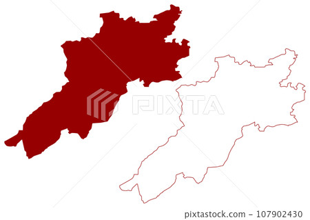 Franches-Montagnes District (Switzerland, Swiss Confederation, Republic and Canton of Jura) map vector illustration, scribble sketch Bezirk Franches Montagnes map Franches-Montagnes District (Switzerland, Swiss Confederation, Republic and Canton of Jura) map vector illustration, scribble sketch Bezirk Franches Montagnes map 107902430