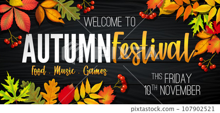 Autumn Fall festival announcement, invitation... - Stock Illustration ...