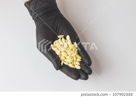 Shugaring. Young woman skin care. Spa, laser epilation, depilation. 107902888