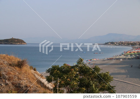 the Island of Cirella, Diamante, District of Cosenza, Calabria, Italy, Europe. 107903559