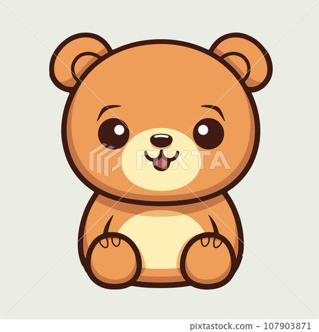 Beaver tshirt design graphic, cute happy kawaii style Beaver tshirt design graphic, cute happy kawaii style 107903871