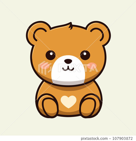 Beaver tshirt design graphic, cute happy kawaii style 107903872