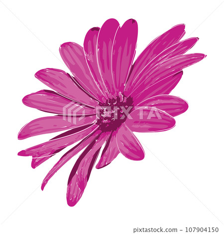 Isolated neon colored flower Vector 107904150