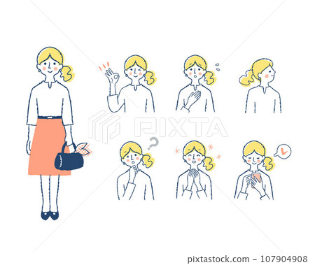 Female facial expression_f7 variation set 107904908