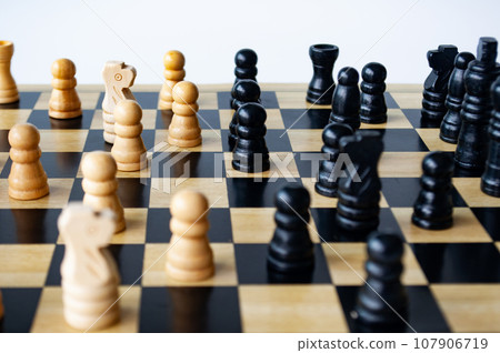Battle and strategy game. Chess game concept 107906719