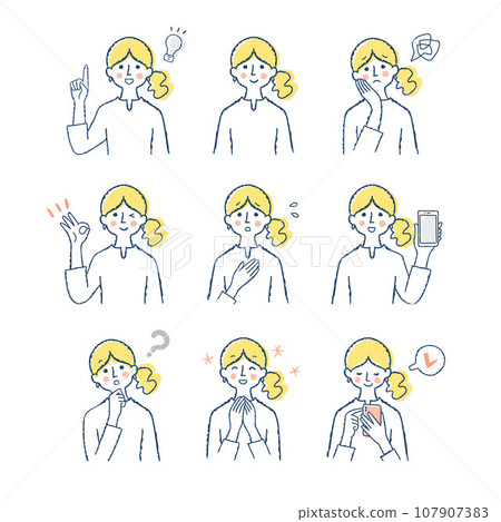Female facial expression_f7 variation set 107907383