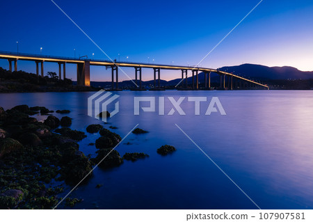 Tasman Bridge in Hobart Tasmania Australia Tasman Bridge in Hobart Tasmania Australia 107907581