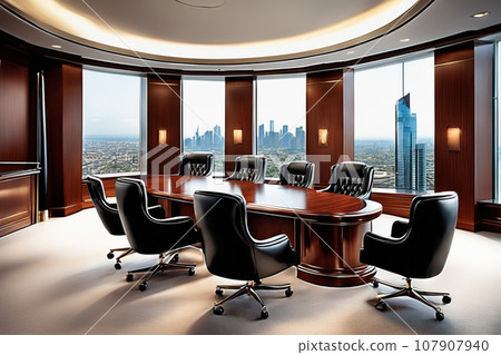 Stylish board room executive conference room Stylish board room executive conference room 107907940