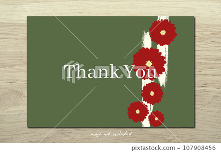 Floral template botanical card design with painting brush hand drawn texture abstract background. 107908456