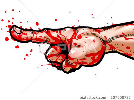 某人大力指著的圖形漫畫風格插圖 某人大力指著的圖形漫畫風格插圖 107908722