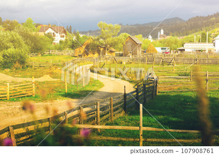 Illustration of old Sadova village 107908761