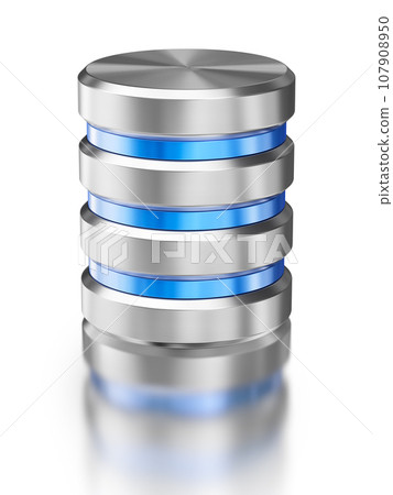 Hard disk drive data storage database icon symbol isolated on white background Hard disk drive data storage database icon symbol isolated on white background 107908950