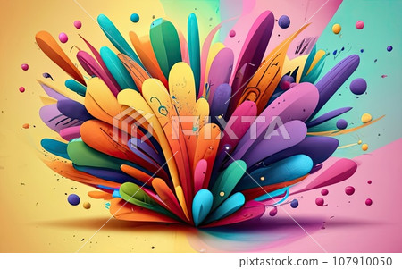colorful burst and splash background  107910050