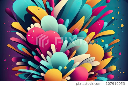 colorful burst and splash background  107910053