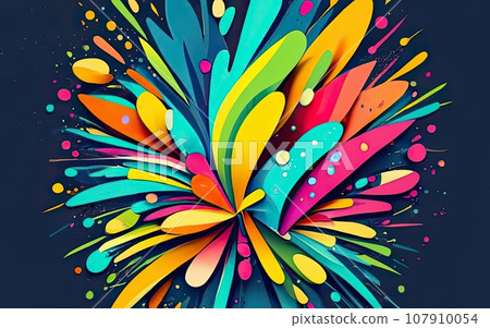 colorful burst and splash background colorful burst and splash background 107910054