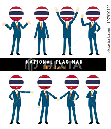 A character set that personifies the Thai flag A character set that personifies the Thai flag 107910105