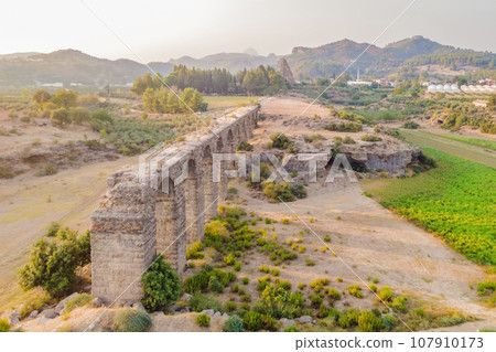 Aspendos Ancient City. Aspendos acropolis city ruins, cisterns, aqueducts and old temple. Aspendos Antalya Turkey. turkiye turkiye, GO Everywhere 107910173