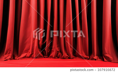 Stage curtain red curtain red curtain Stage curtain red curtain red curtain 107910872