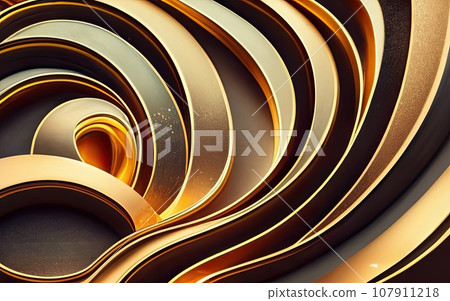 Luxury abstract gold curve background with glitter light effect decoration 107911218