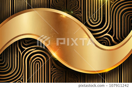 Luxury abstract gold curve background with glitter light effect decoration Luxury abstract gold curve background with glitter light effect decoration 107911242