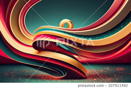 Luxury abstract Radiant Red curve background with glitter light effect decoration  107911492