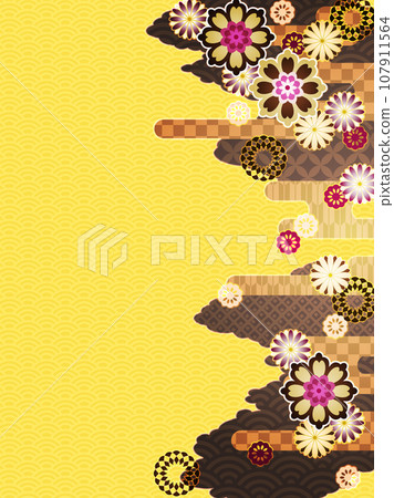 Japanese style illustration background material 107911564