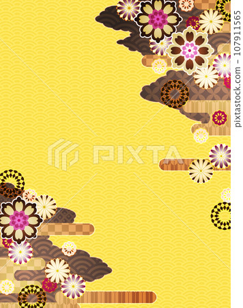 Japanese style illustration background material Japanese style illustration background material 107911565