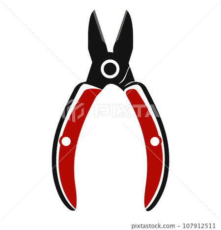 Technical electric pliers vector icon for web design Technical electric pliers vector icon for web design 107912511