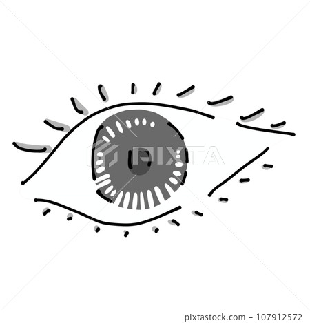 Loose and simple face parts, single item, eyes, solid color 107912572