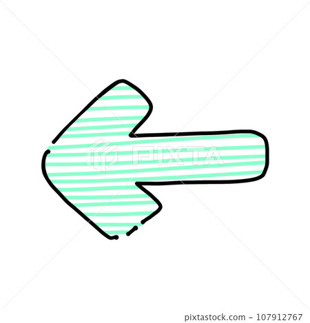Loose simple arrow color, single item, left side, green 107912767