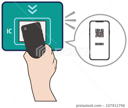 將智慧型手機放在登機口或檢票口 107912798