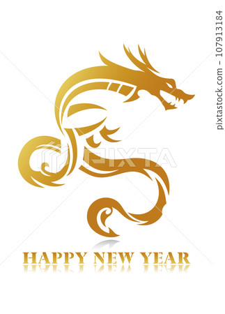 2024 New Year's card illustration material 2024 New Year's card illustration material 107913184