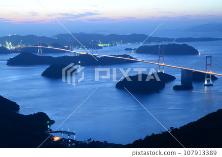Overlooking the Kurushima Channel Bridge 107913389