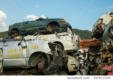 Scrap car graveyard 107913740