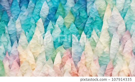 Background texture of overlapping colorful Japanese paper 107914335