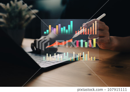 The statistics graph illustrates the growth in our sales over the past year. 107915111