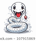 Cobra t-shirt design graphic, cute happy kawaii style 107915869